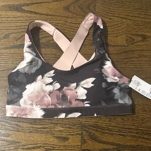 Floral Cross-Back Sports Bra OLD NAVY NTW SIZE MEDIUM